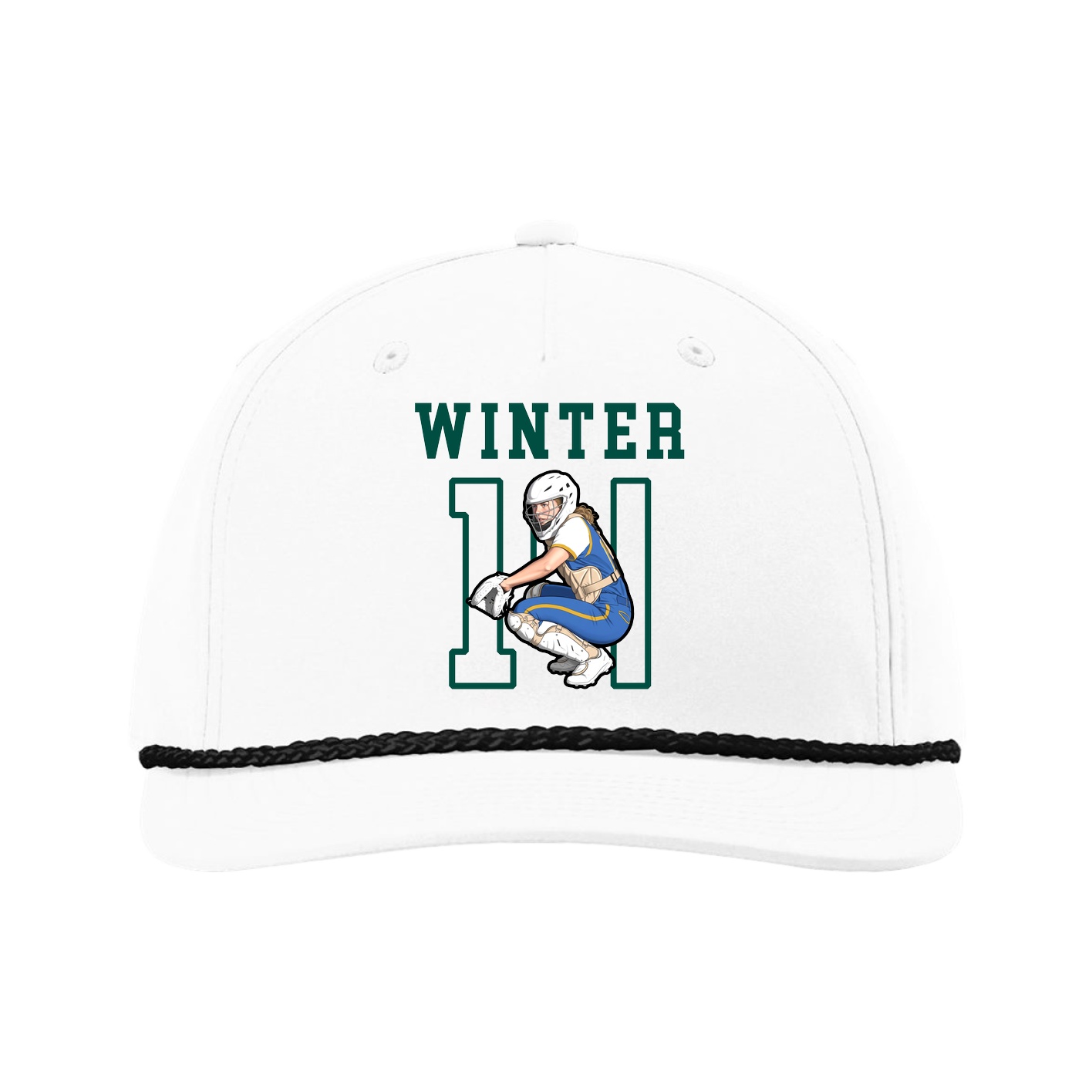 Five-Panel Classic Rope Cap — Shirsey in White