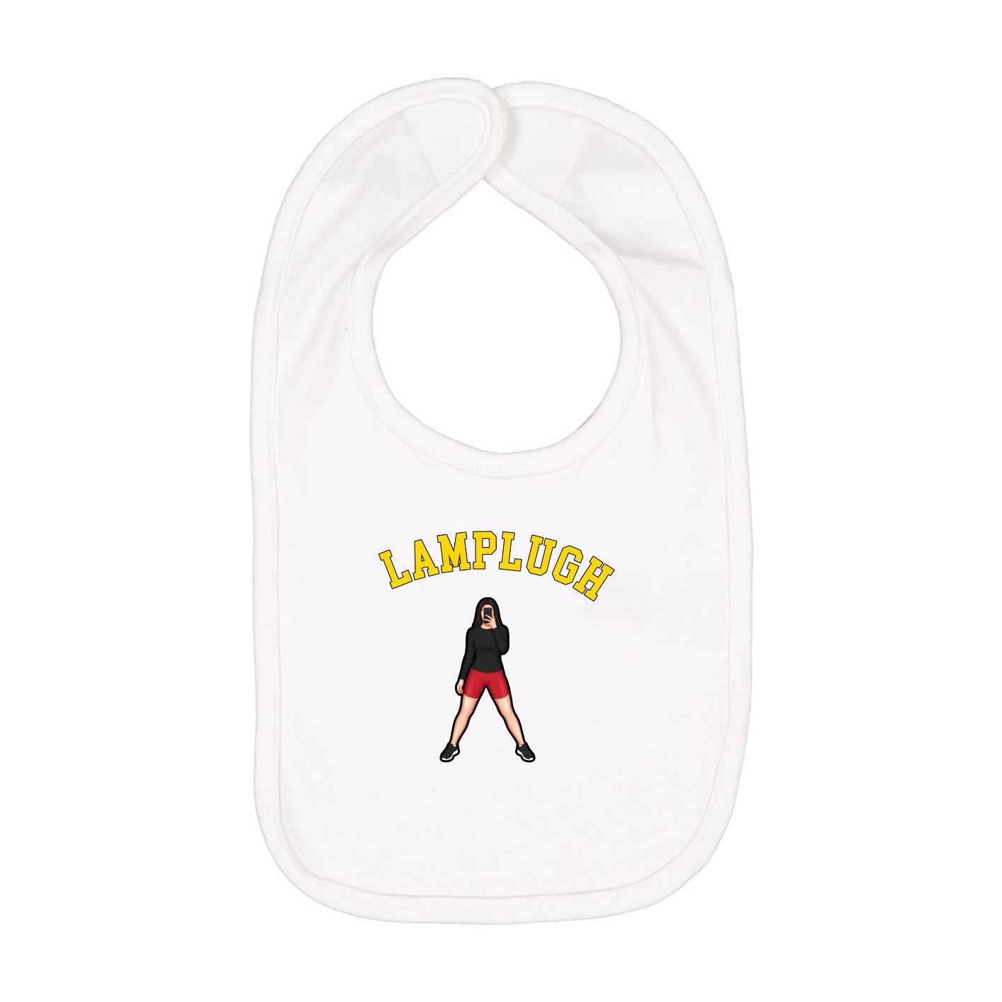 Infant Bib — Shirsey Arch in White