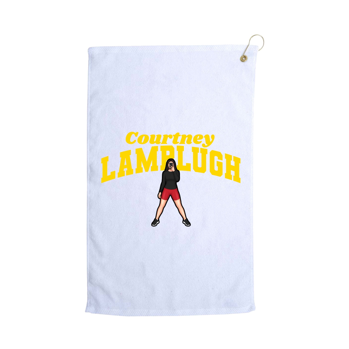 Golf Towel — Signature Arch in White