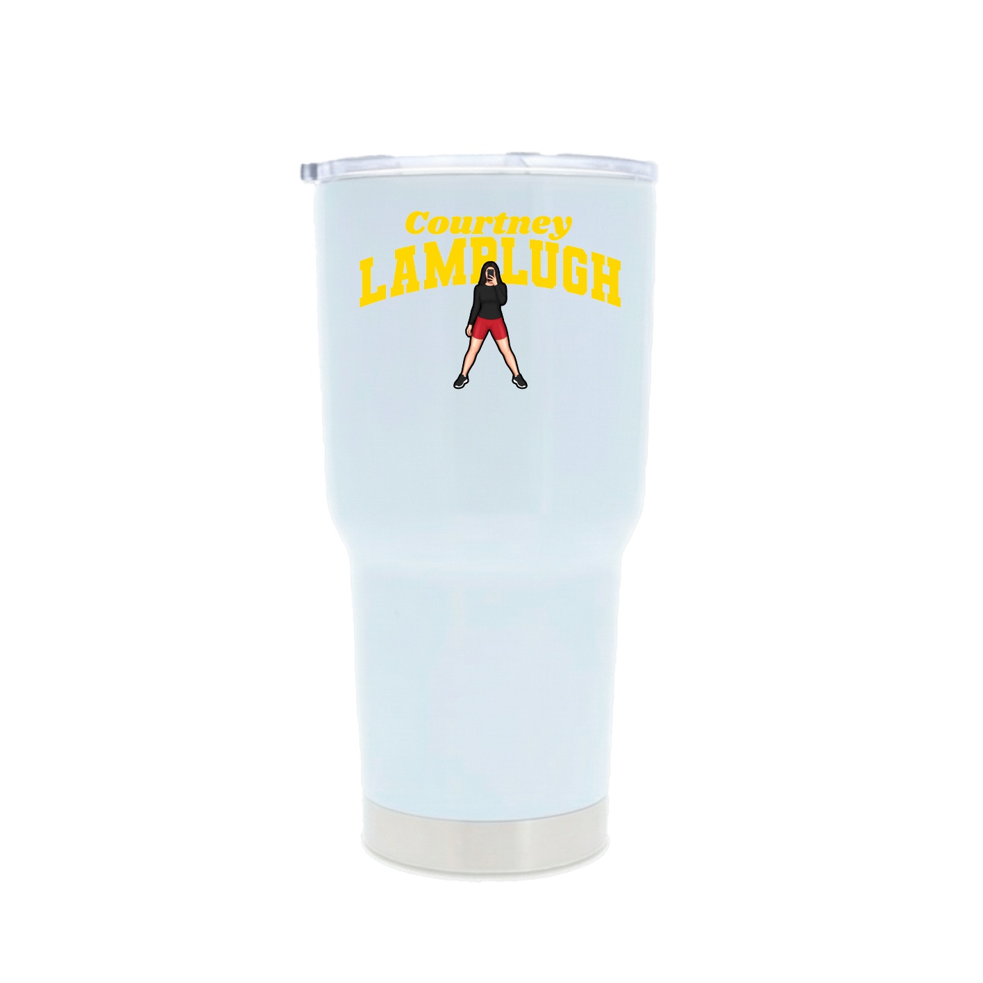 30oz Stainless Steel Tumbler — Signature Arch in White