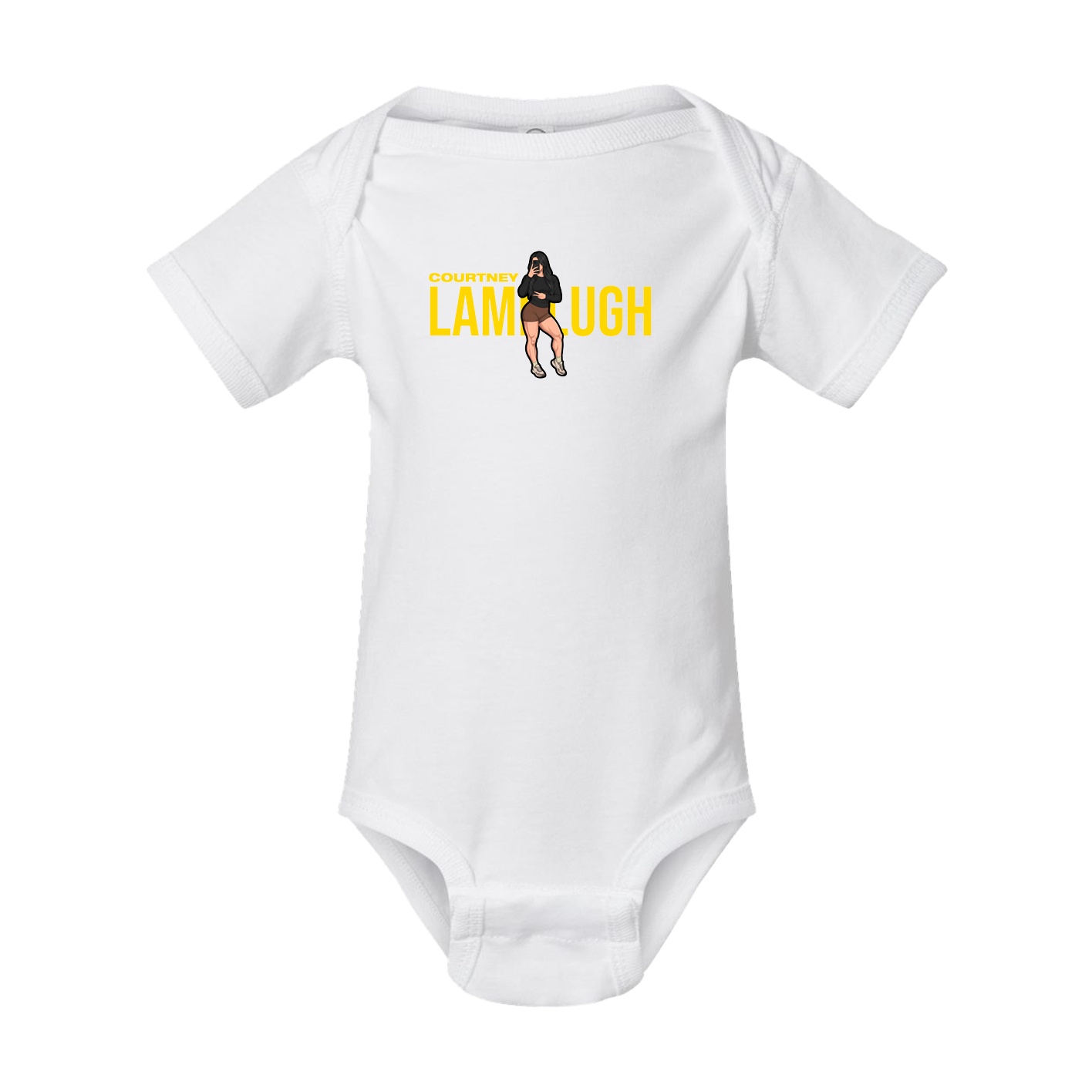 Baby Onesie — Player Name in White