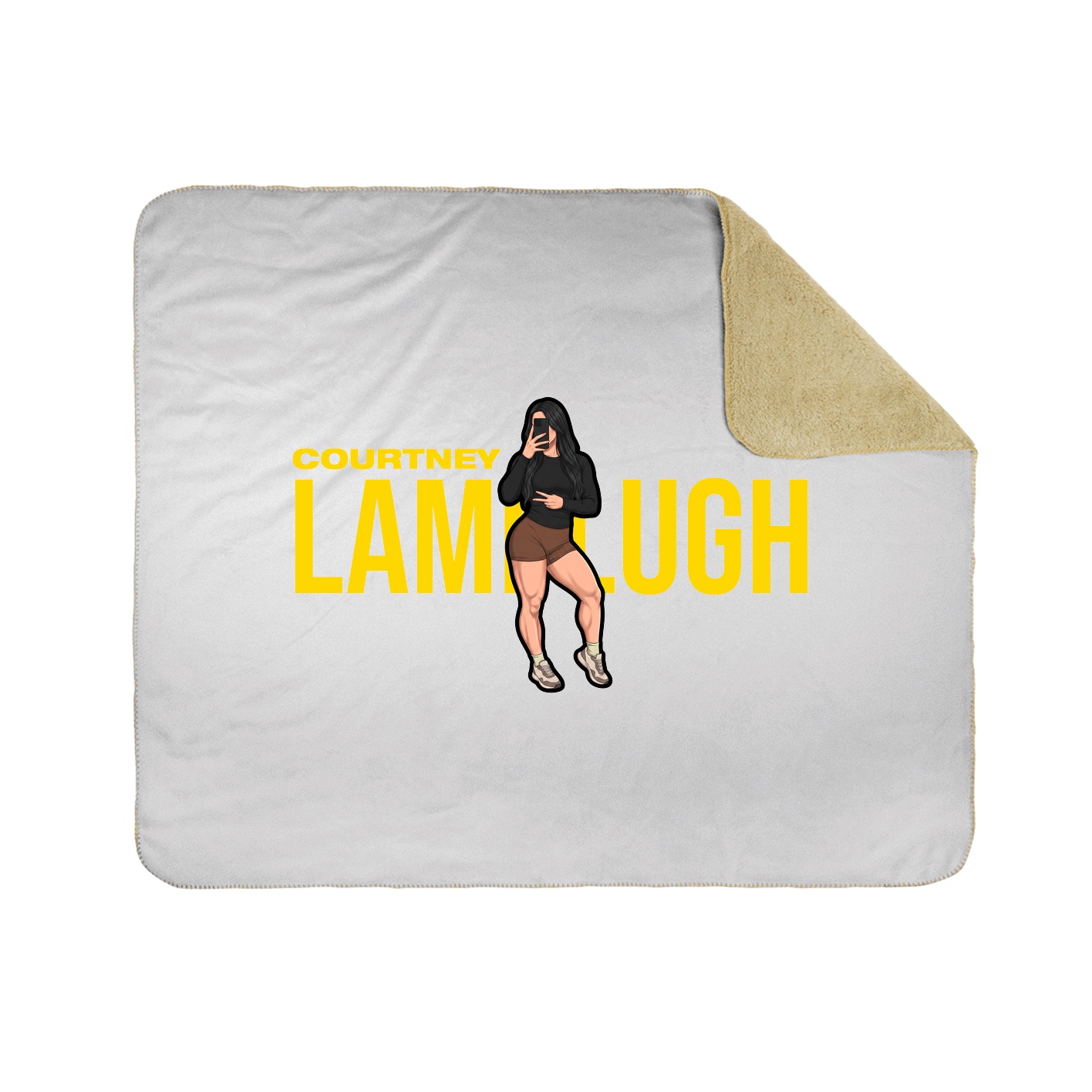 Throw Blanket — Player Name in White