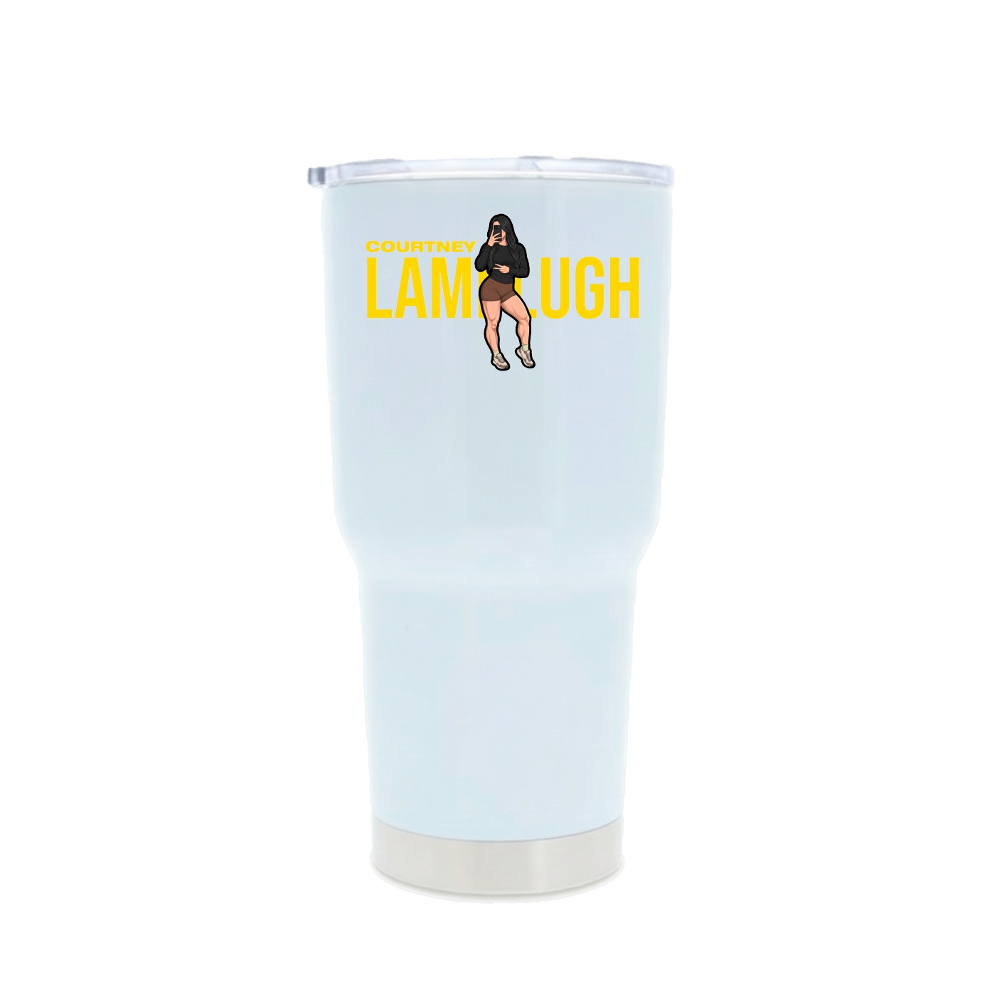 30oz Stainless Steel Tumbler — Player Name in White