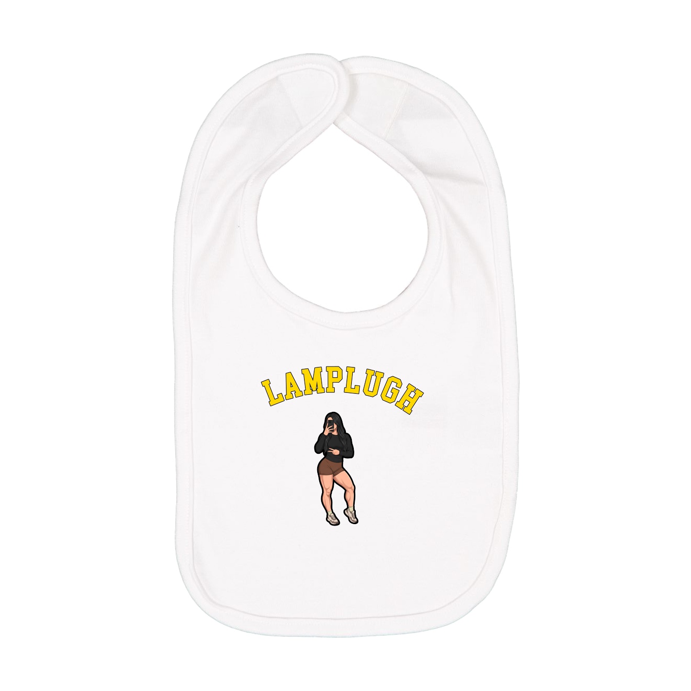 Infant Bib — Shirsey Arch in White