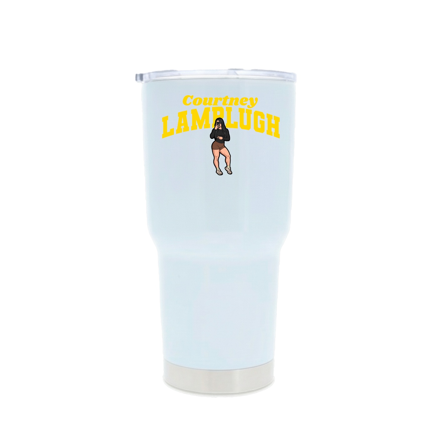 30oz Stainless Steel Tumbler — Signature Arch in White