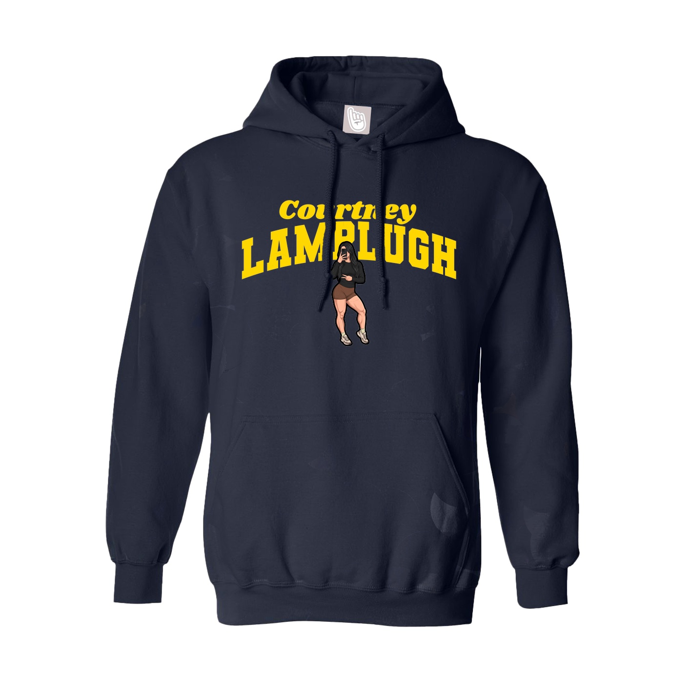 Youth Hoodie — Signature Arch in Navy