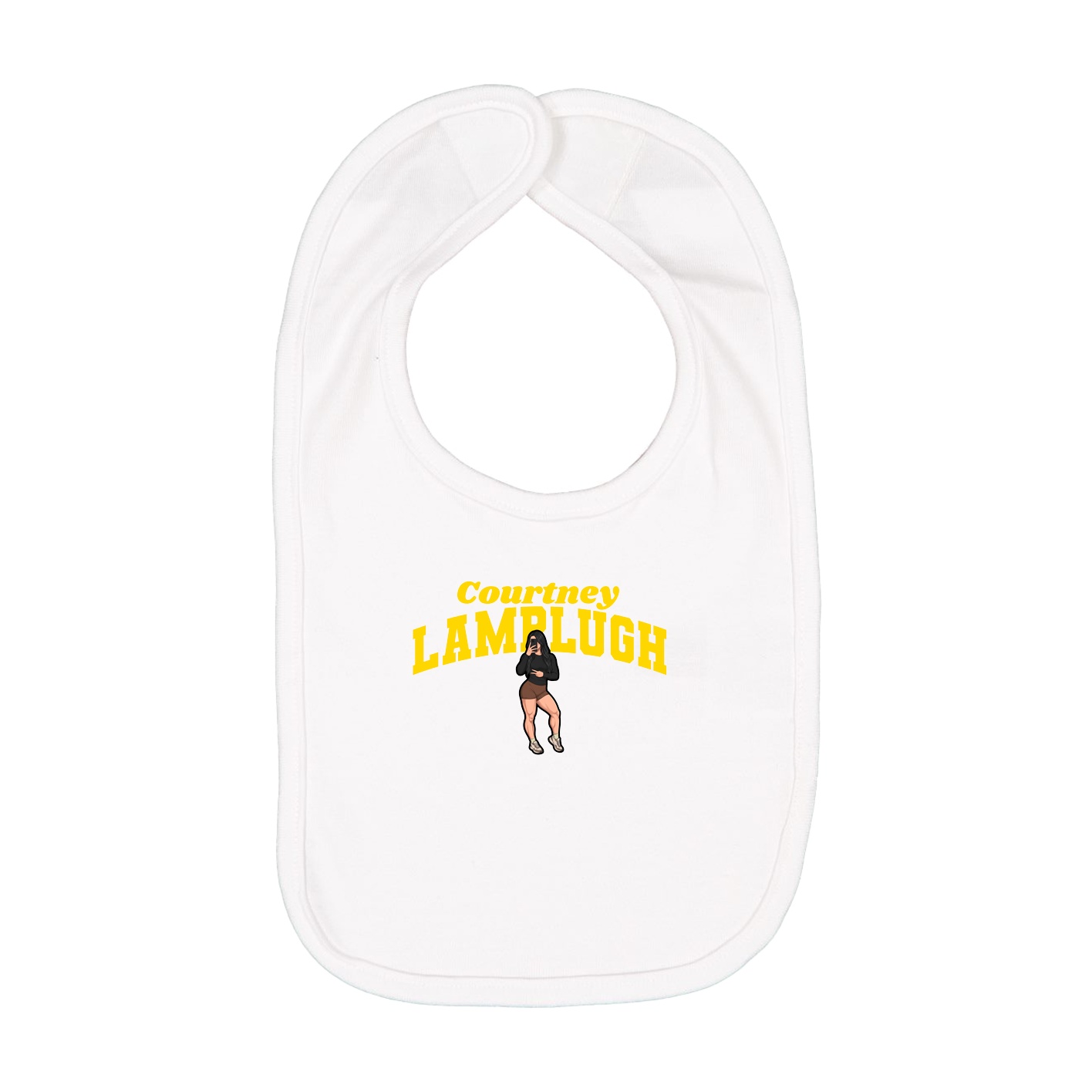 Infant Bib — Signature Arch in White
