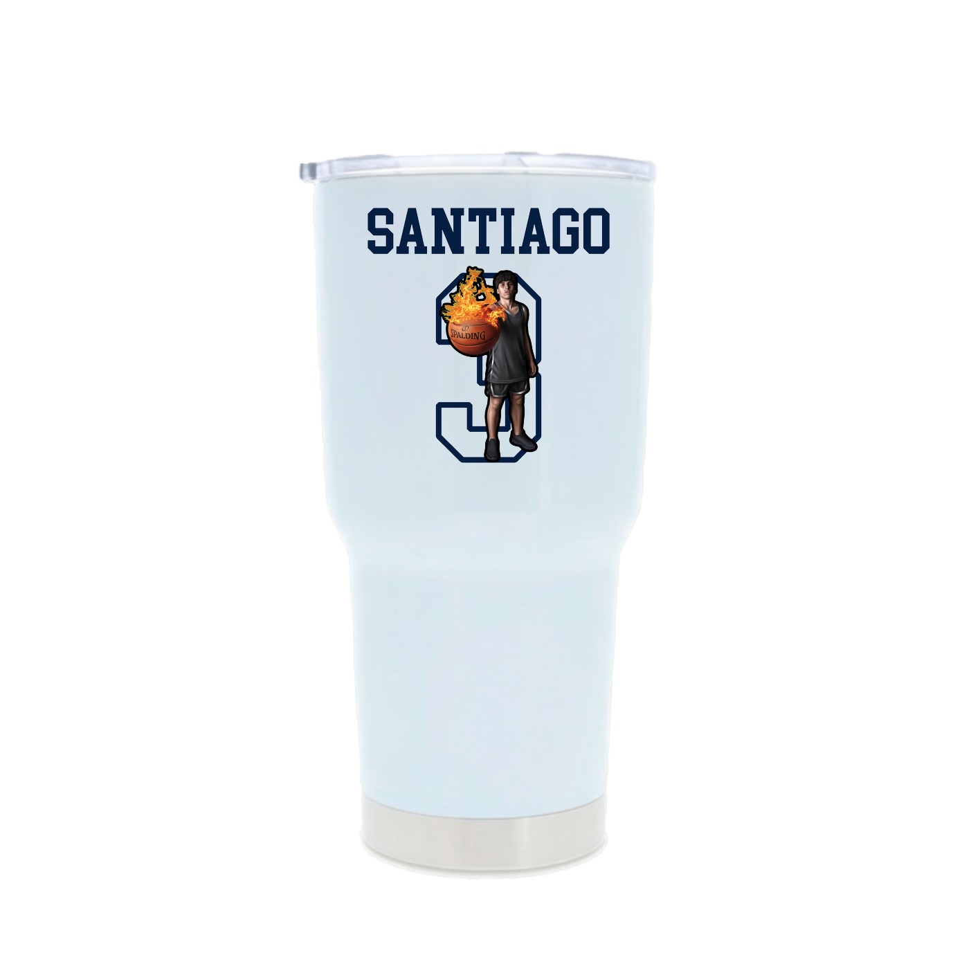 30oz Stainless Steel Tumbler — Shirsey in White