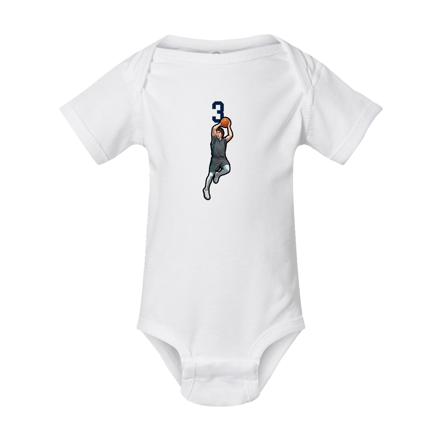 Baby Onesie — Number Top in White