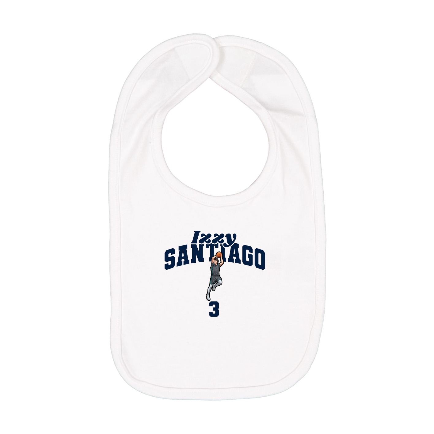 Infant Bib — Signature Arch in White