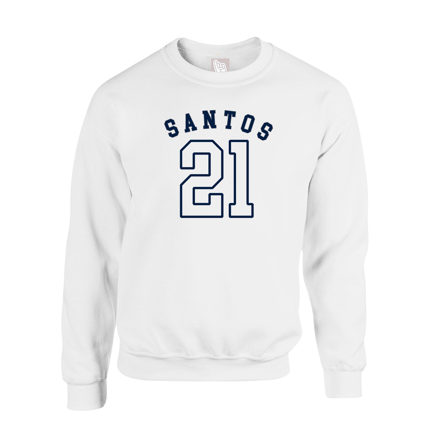 Fleece Crew — Shirsey Arch in White