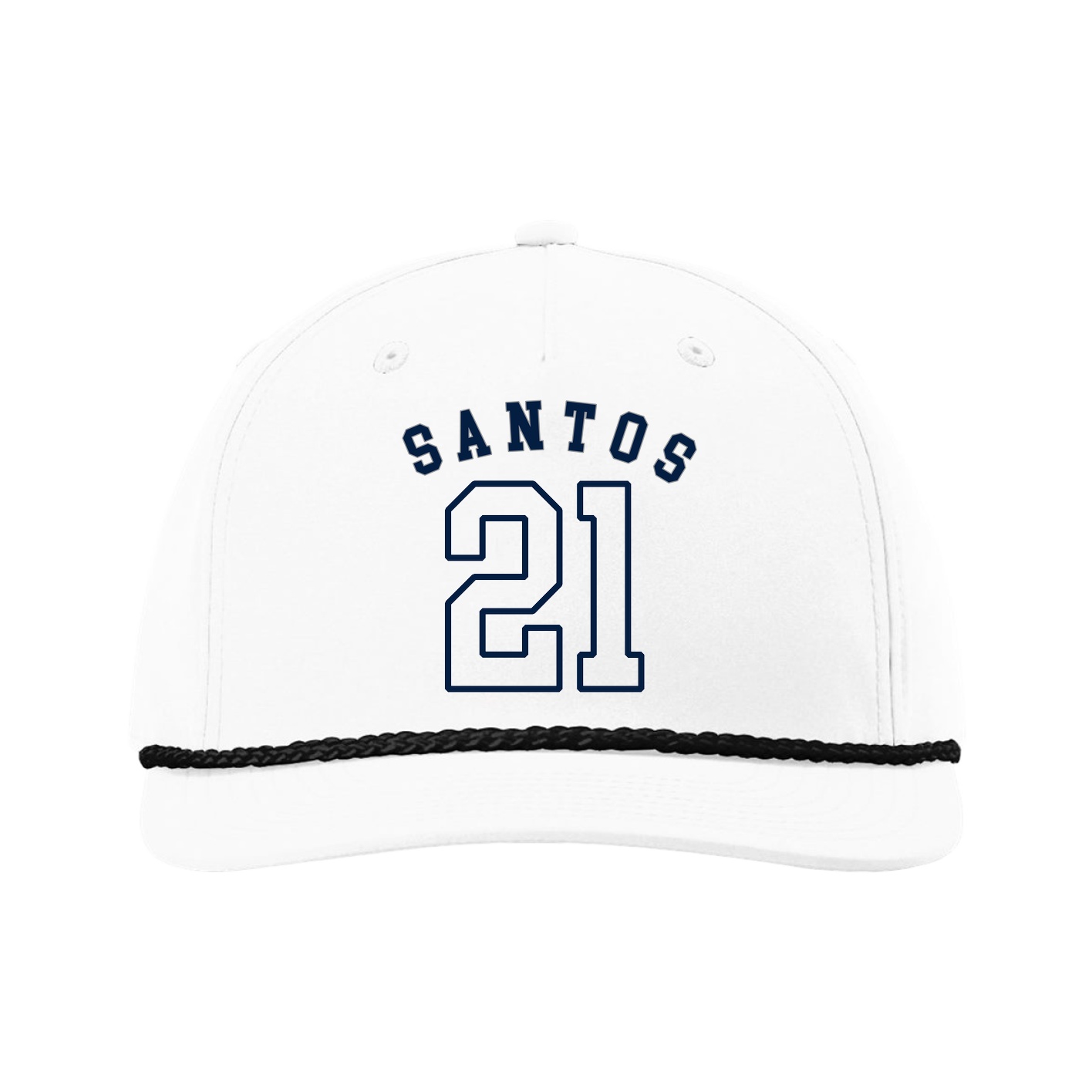 Five-Panel Classic Rope Cap — Shirsey Arch in White