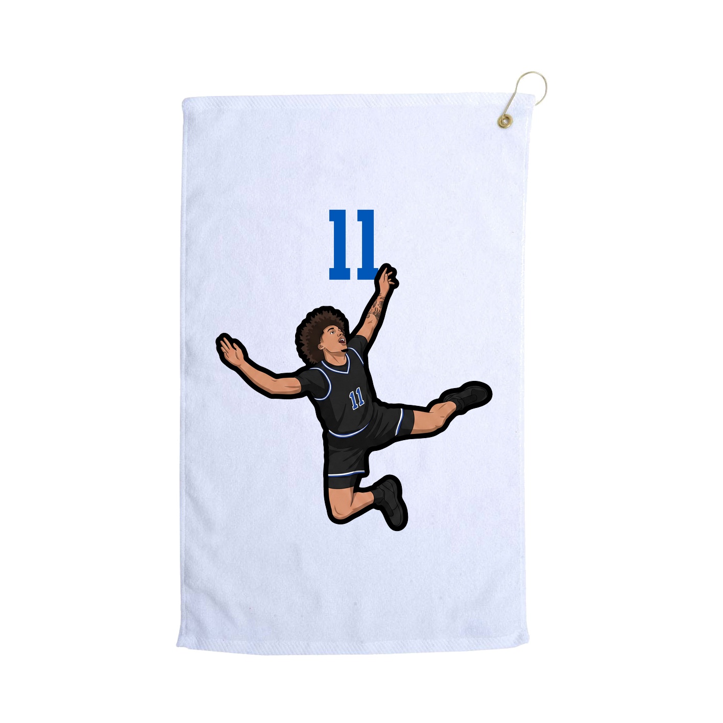 Golf Towel — Number Top in White