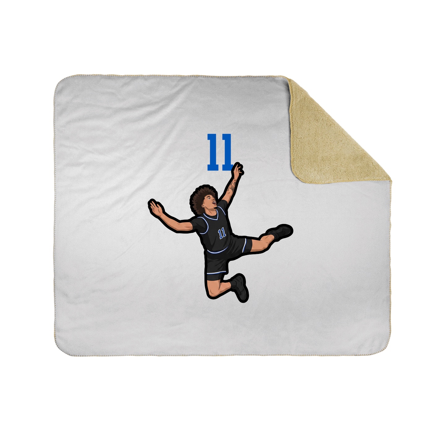 Throw Blanket — Number Top in White