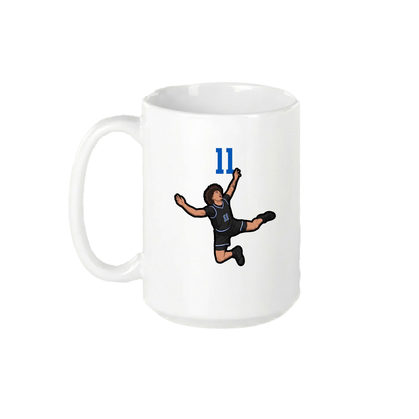 15oz Coffee Mug — Number Top in White