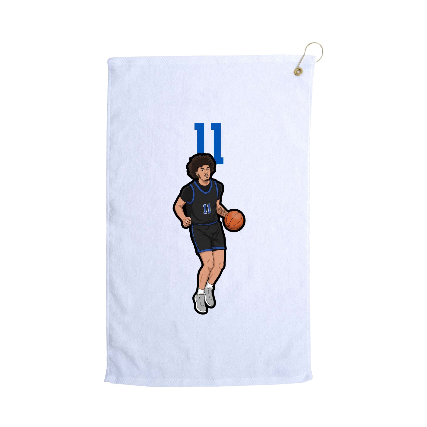 Golf Towel — Number Top in White