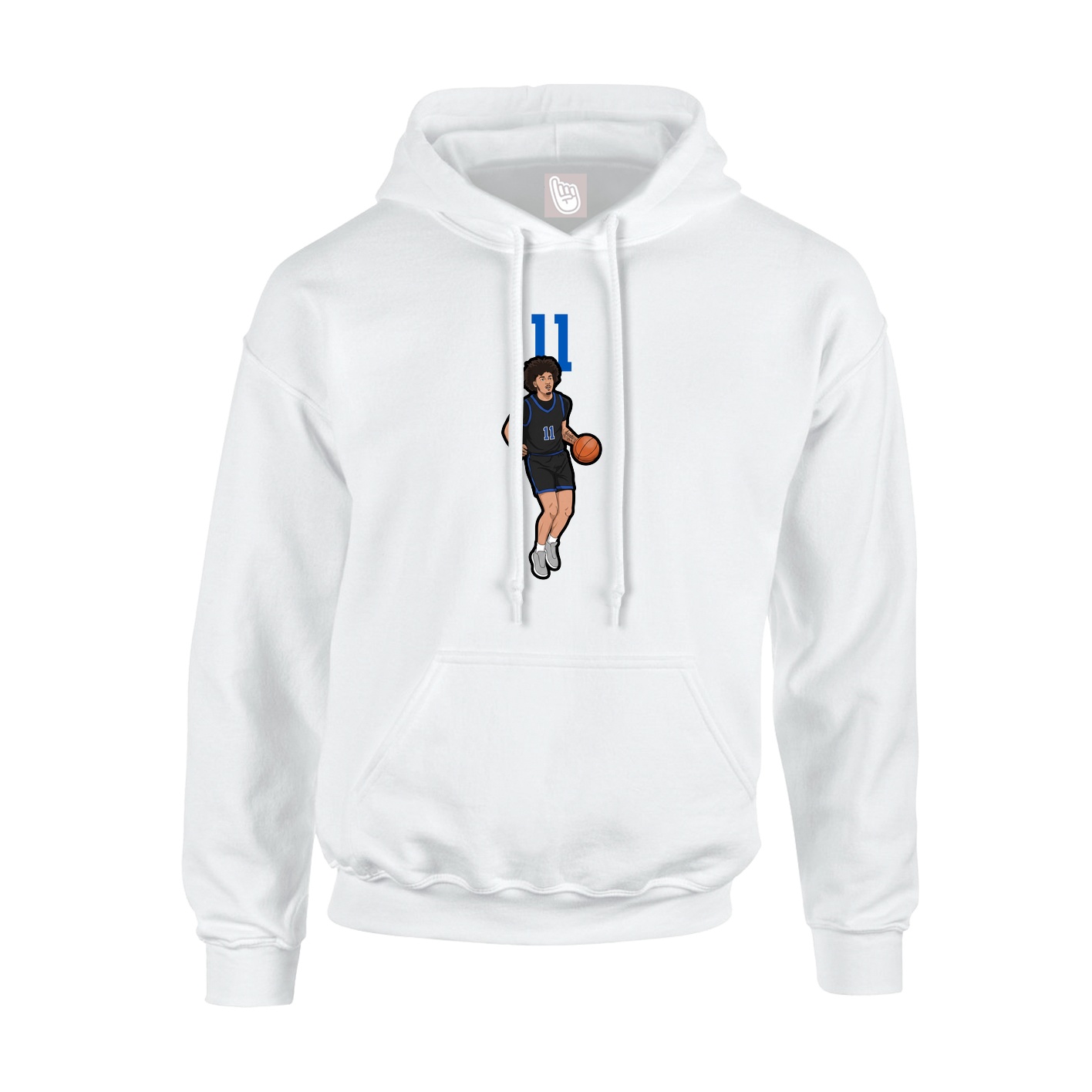 Hoodie — Number Top in White