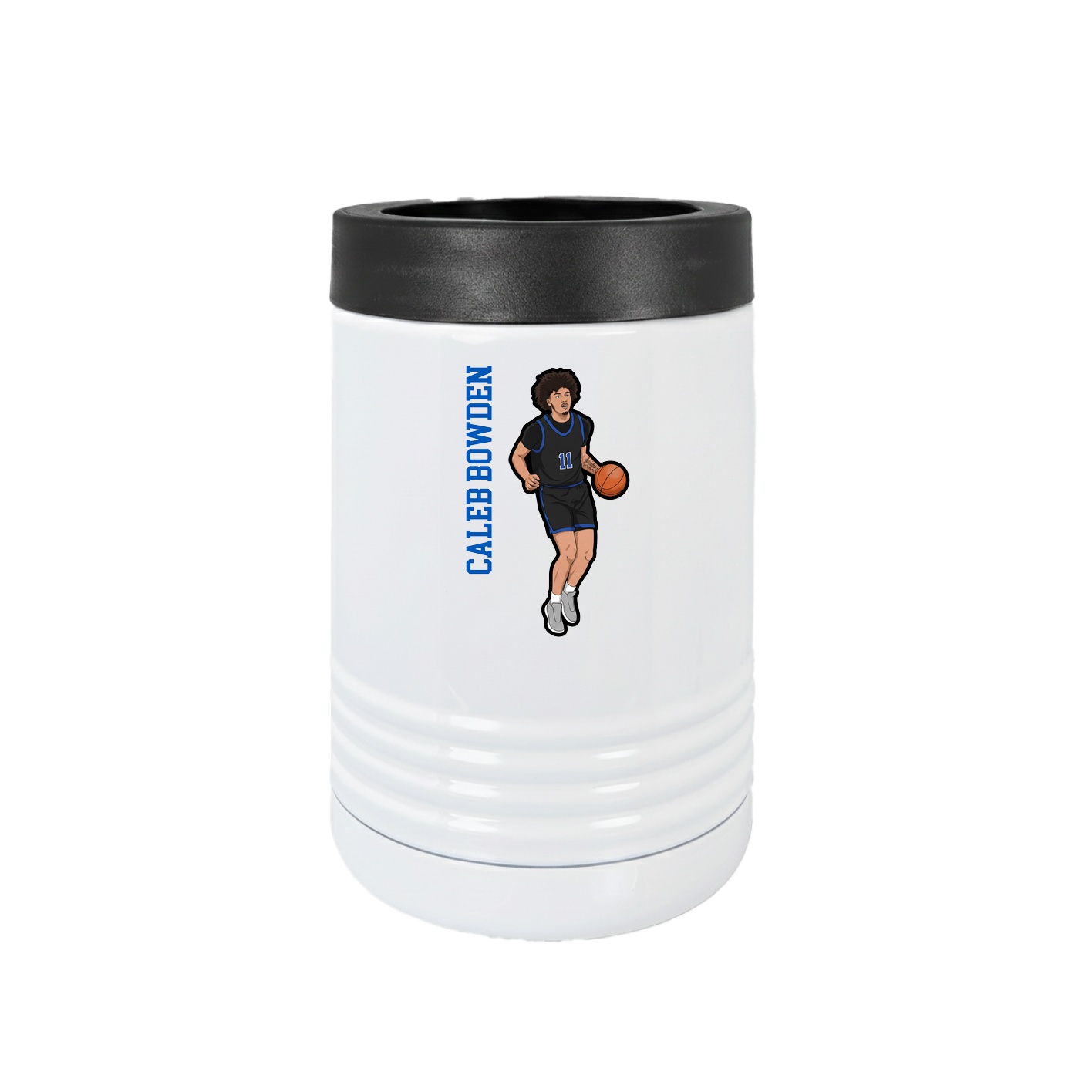 Beverage Holder — Name Vertical in White