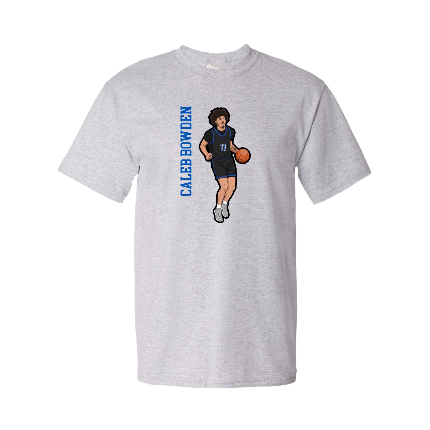 Tee — Name Vertical in Grey