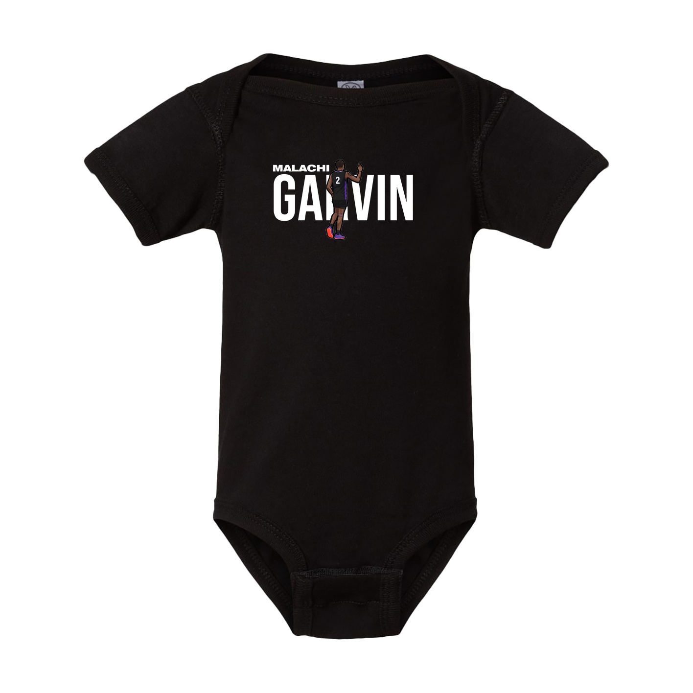Baby Onesie — Player Name in Black