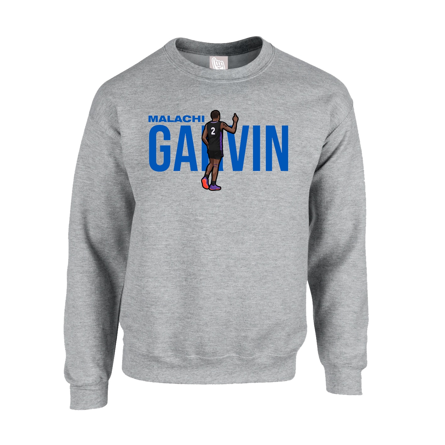 Fleece Crew — Player Name in Grey