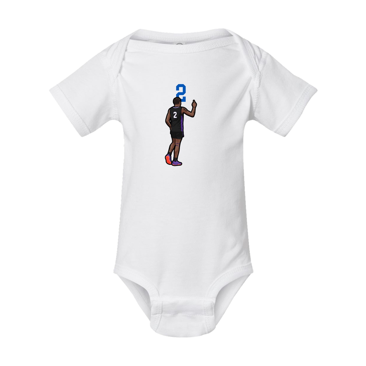 Baby Onesie — Number Top in White