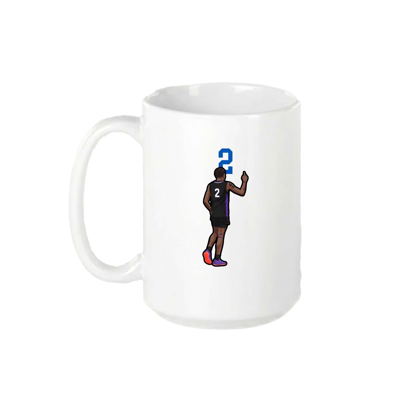 15oz Coffee Mug — Number Top in White