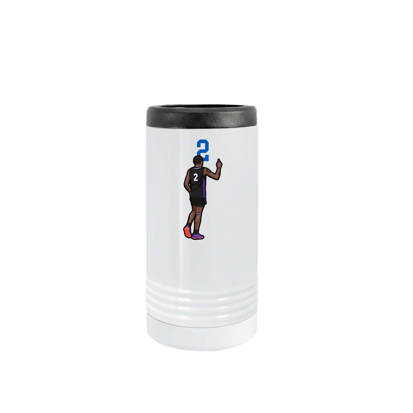 Slim Beverage Holder — Number Top in White