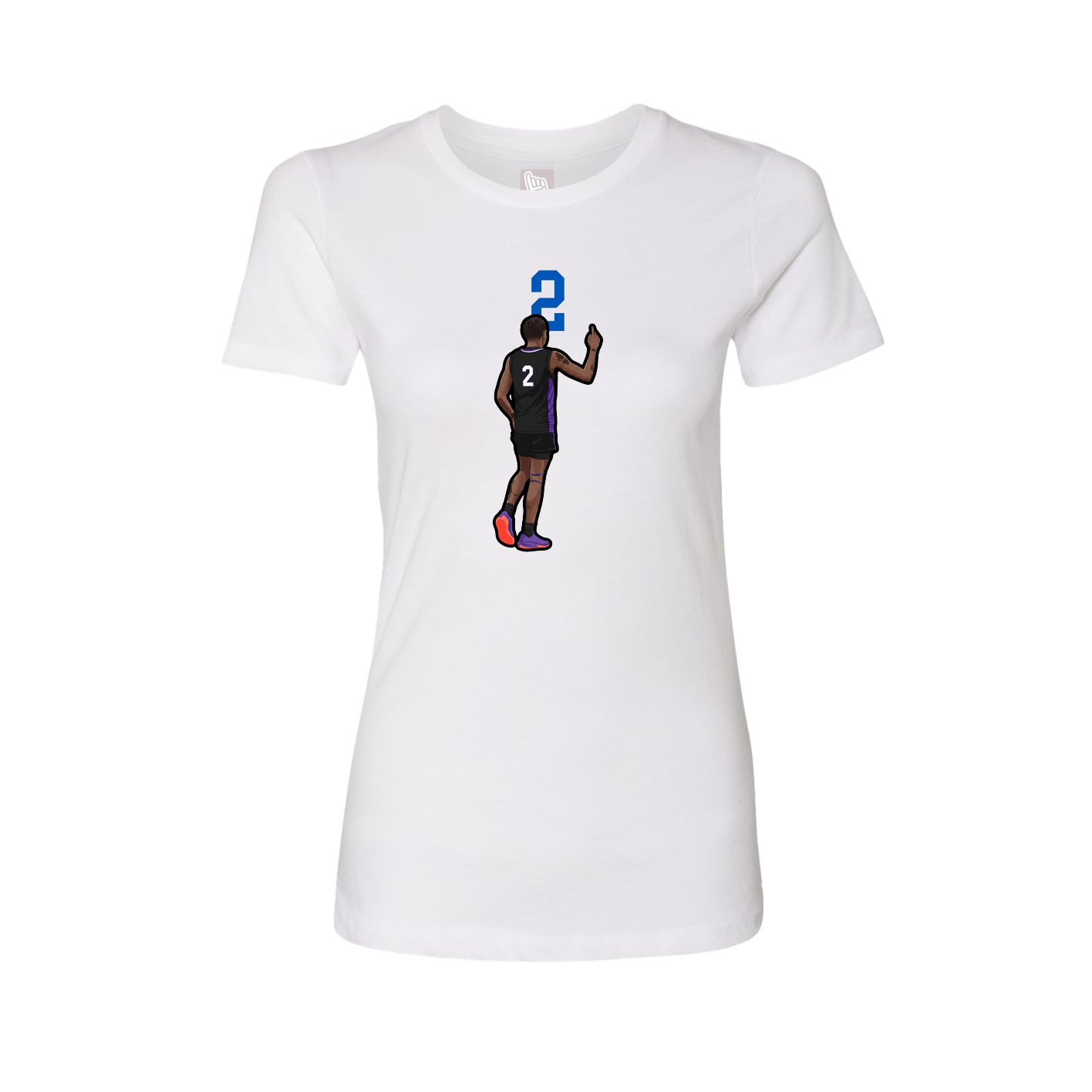 Fitted Women's Tee — Number Top in White