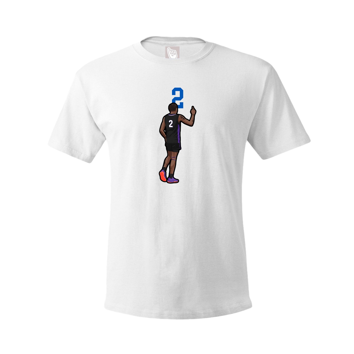 Youth Tee — Number Top in White