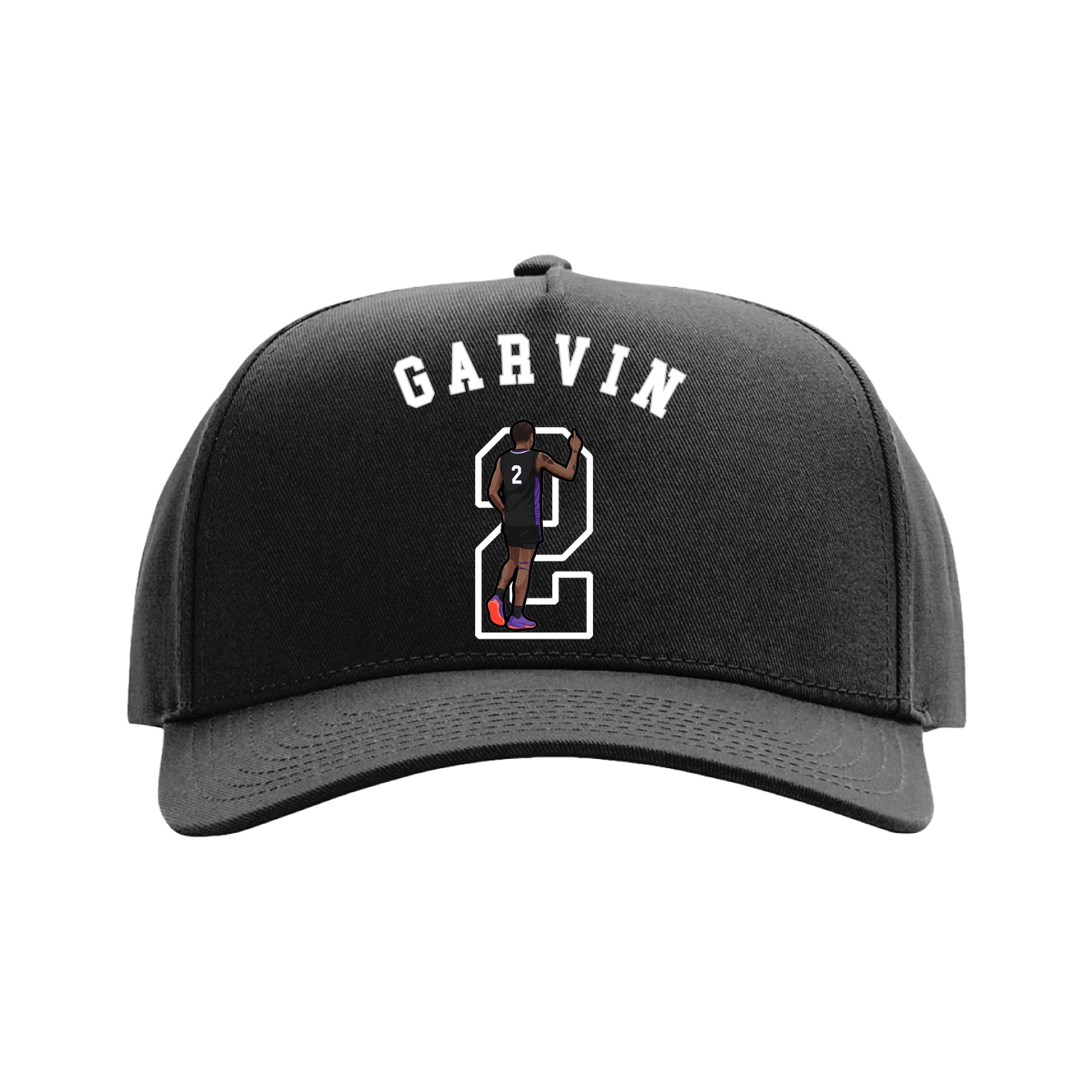 Full Fabric Five-Panel Champ Cap — Shirsey Arch in Black