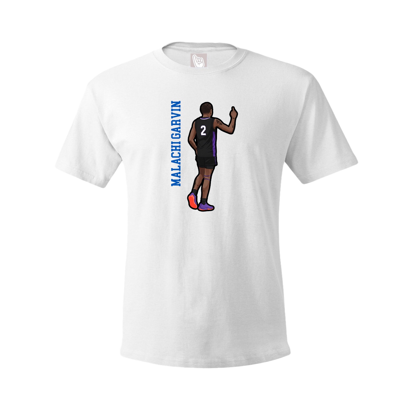 Tee — Name Vertical in White