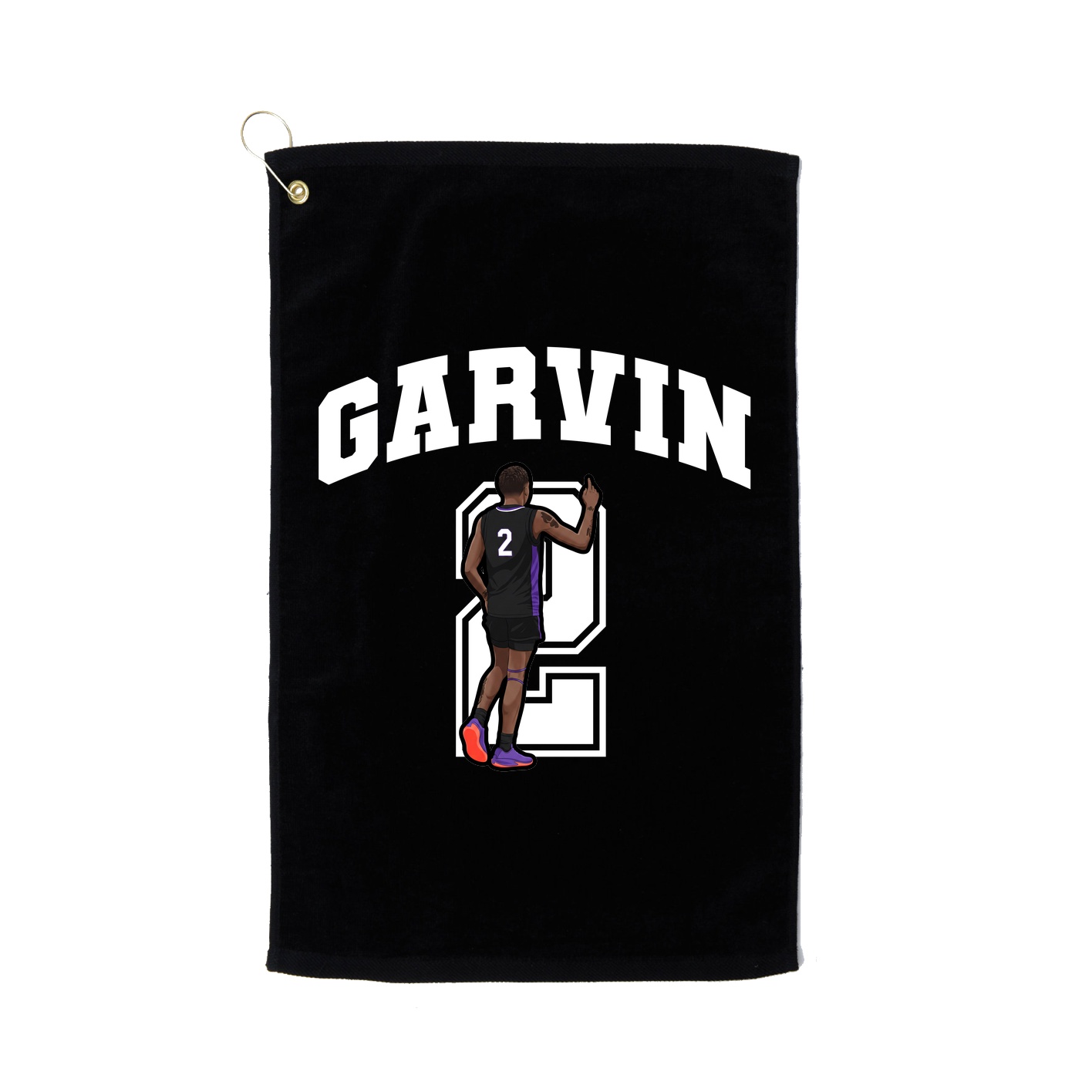 Golf Towel — Number in Black
