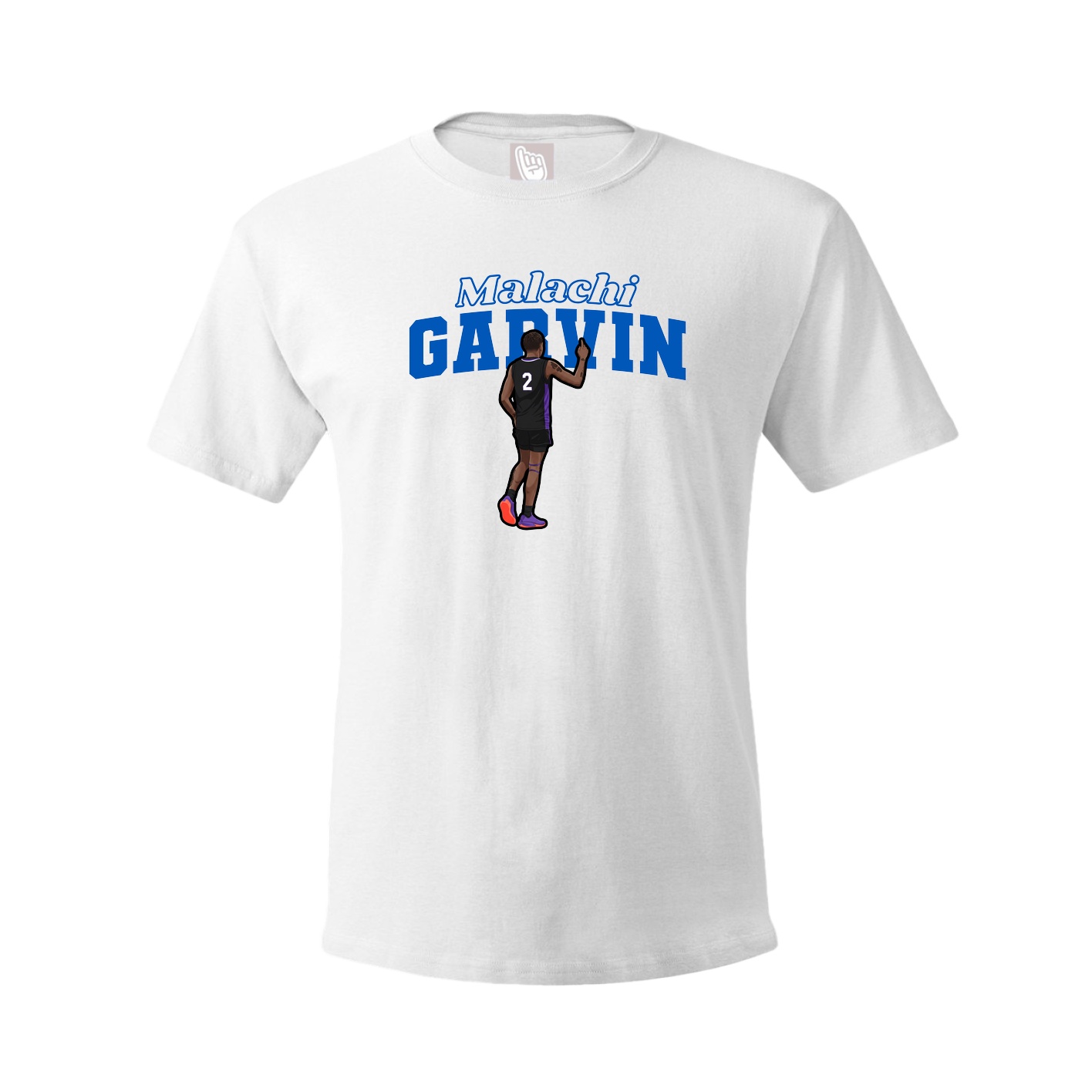 Youth Tee — Name Arch in White