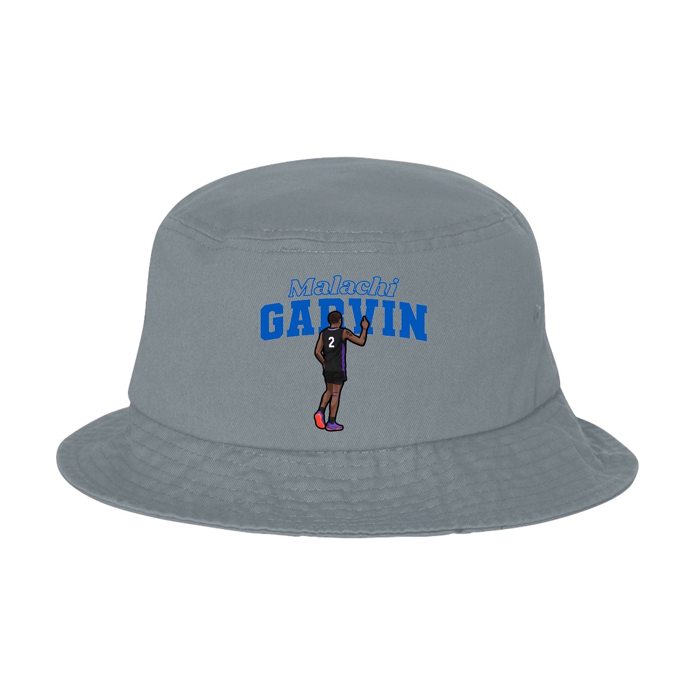 Bucket Cap — Name Arch in Grey