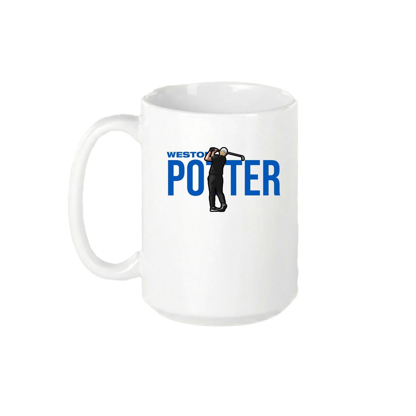 15oz Coffee Mug — Player Name in White