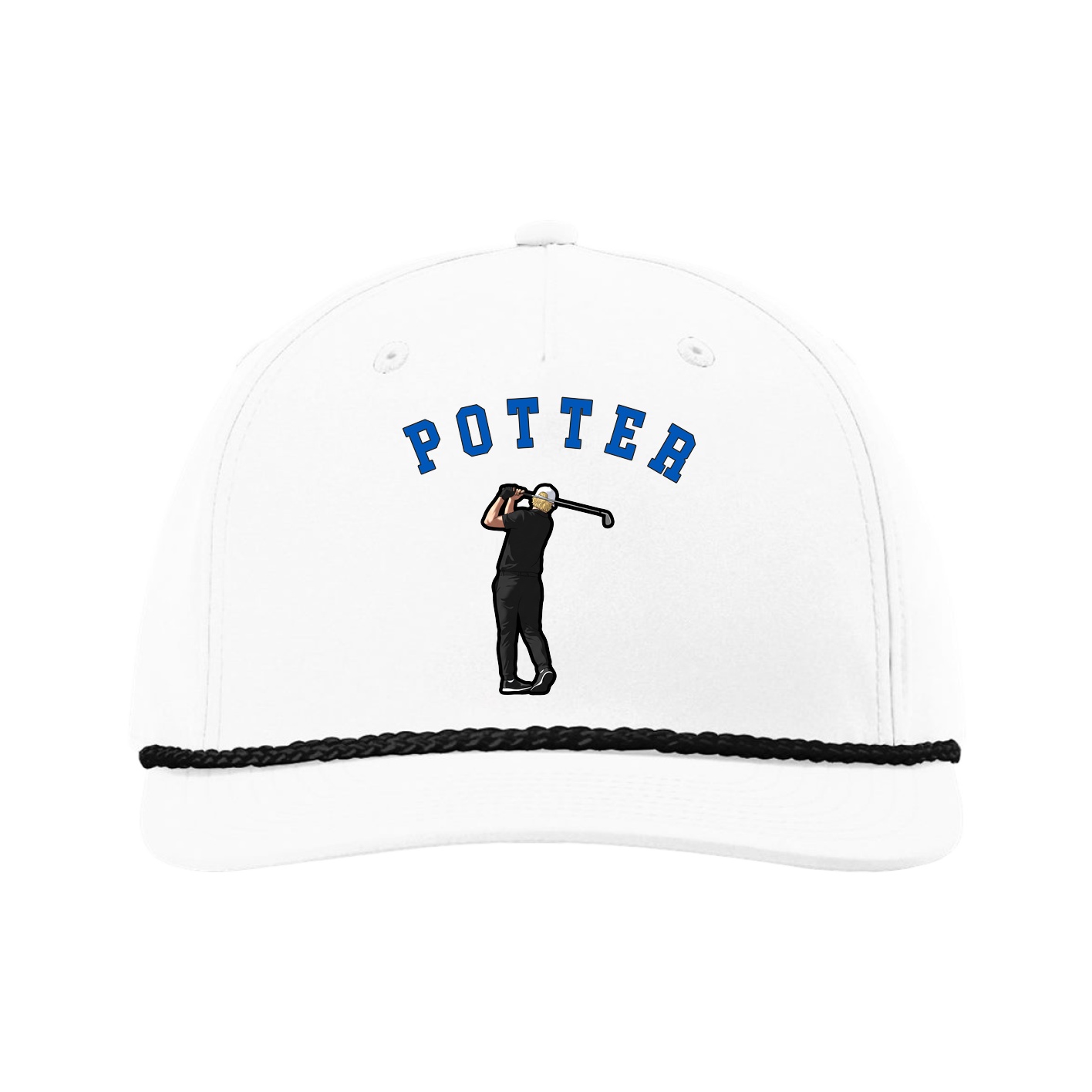 Five-Panel Classic Rope Cap — Shirsey Arch in White
