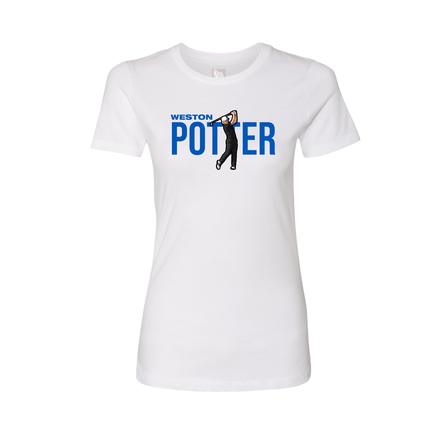 Fitted Women's Tee — Player Name in White