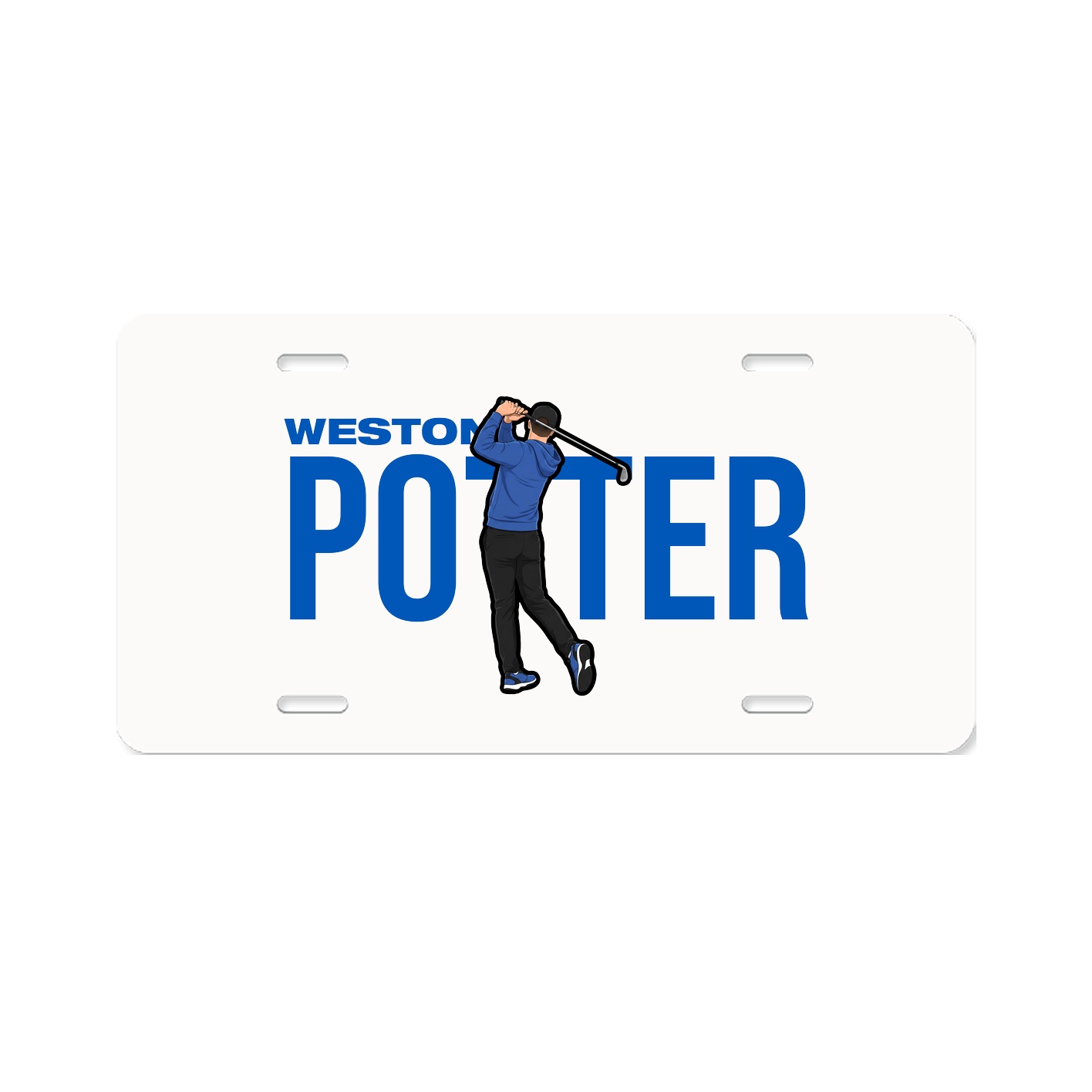 License Plate — Player Name in Classic