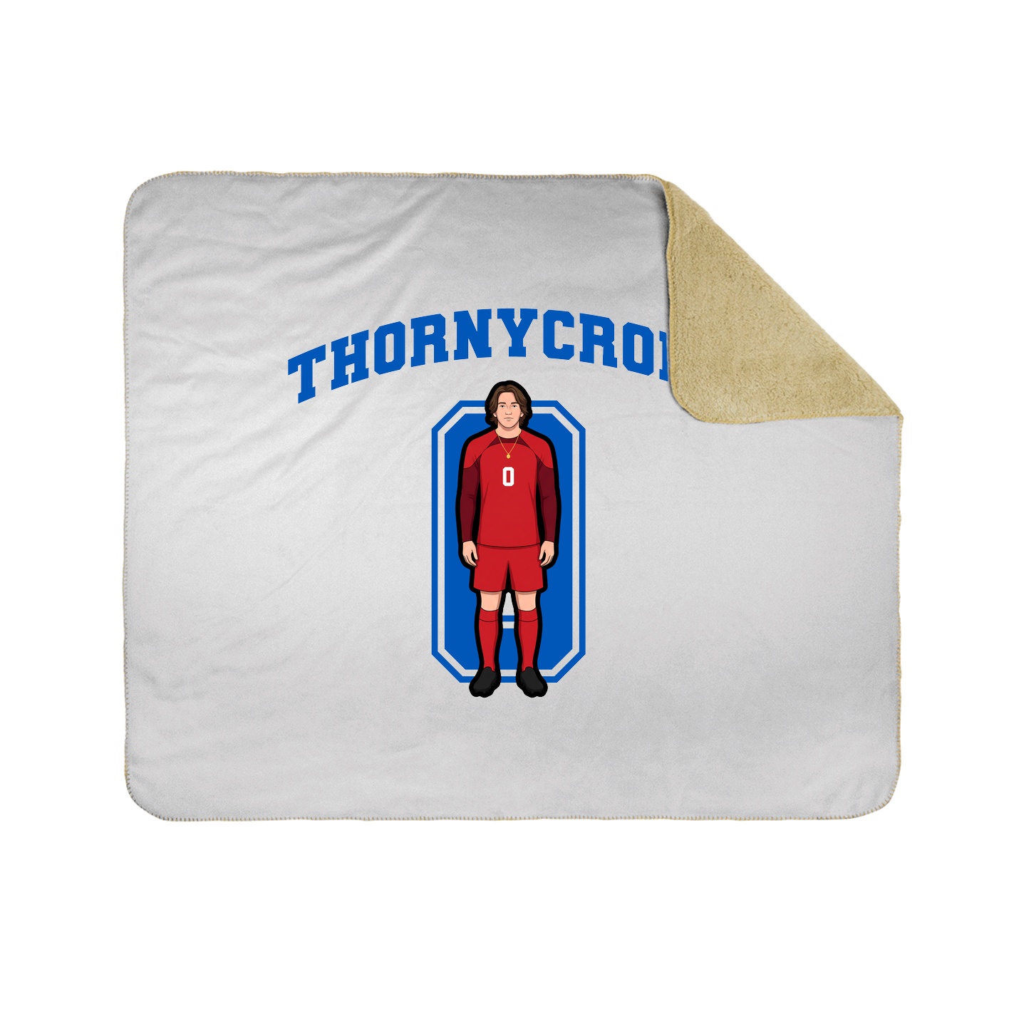 Throw Blanket — Number in White