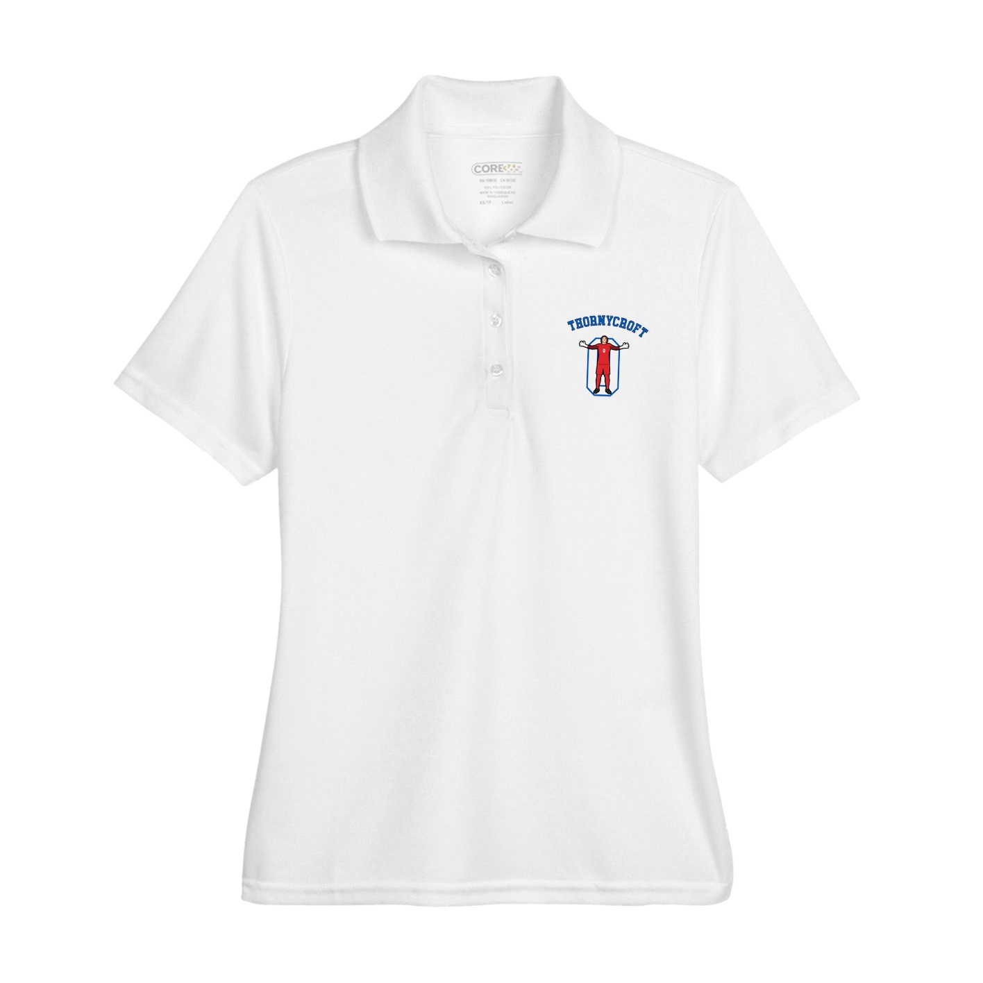 Womens Performance Polo — Shirsey Arch in White
