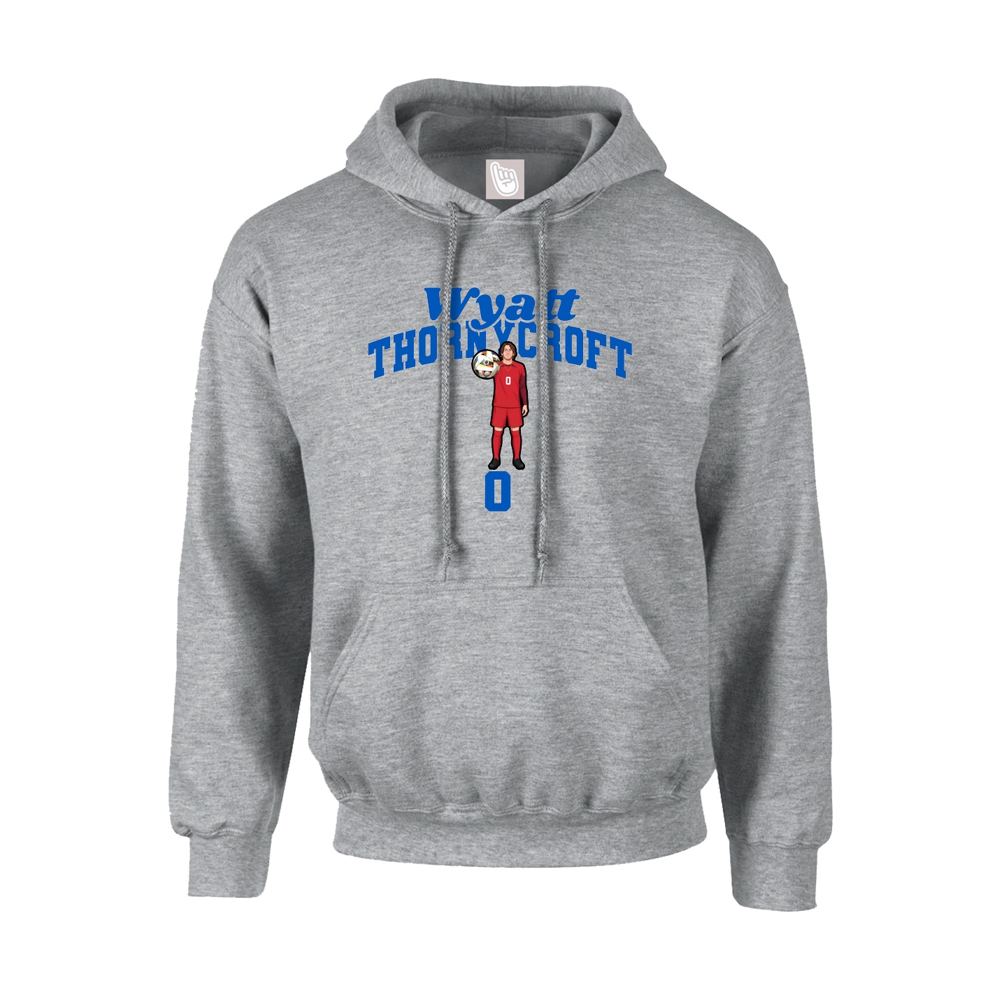 Youth Hoodie — Signature Arch in Grey