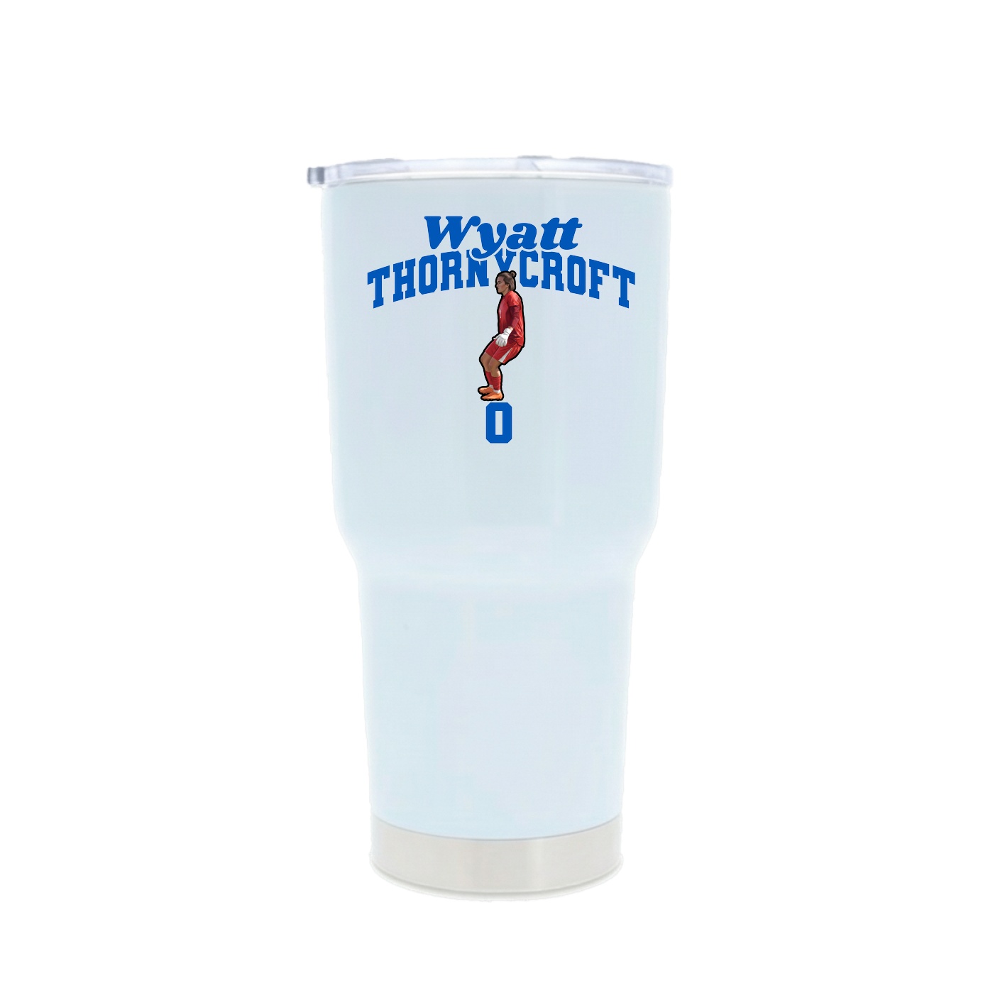 30oz Stainless Steel Tumbler — Signature Arch in White