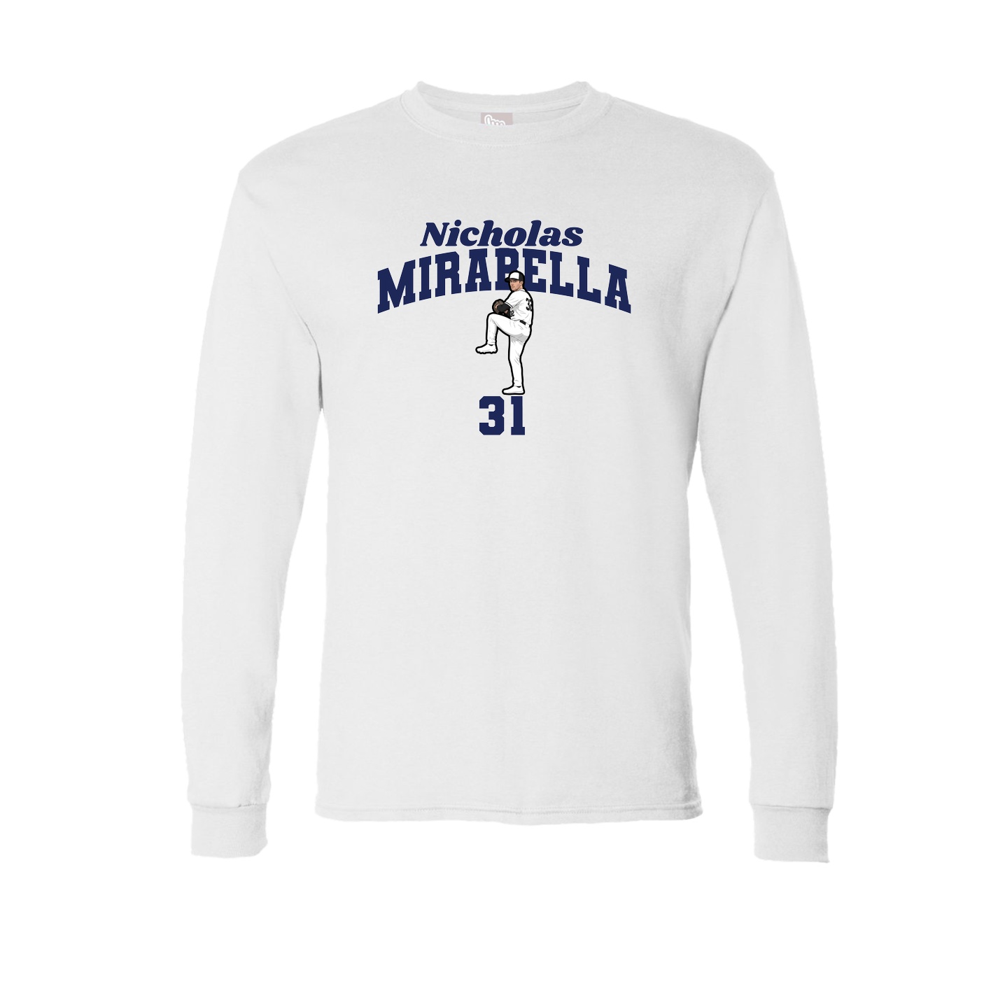 Long Sleeve Tee — Signature Arch in White