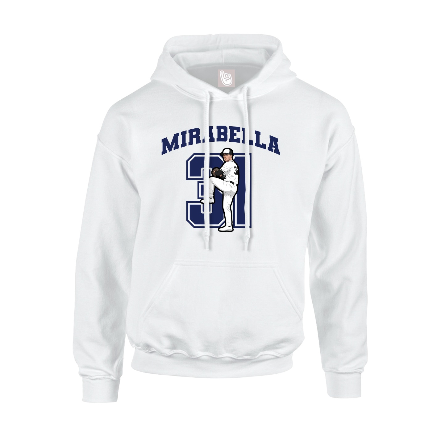 Youth Hoodie — Number in White