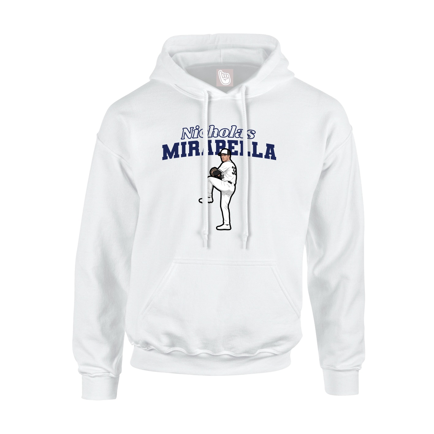 Hoodie — Name Arch in White