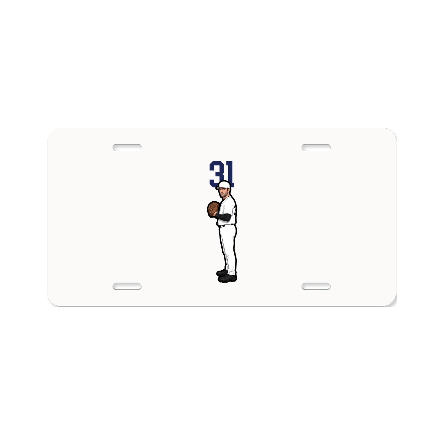 License Plate — Number Top in Classic