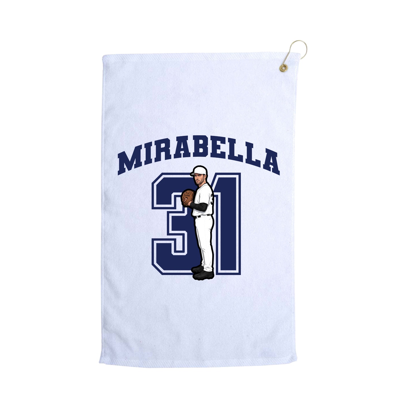 Golf Towel — Number in White