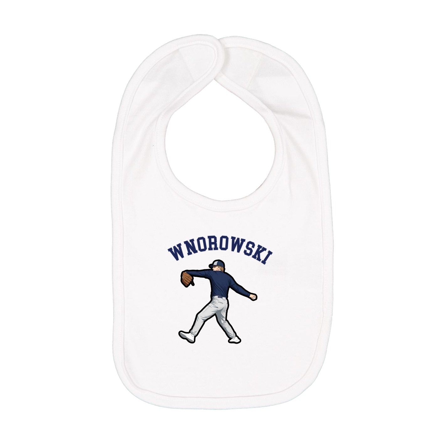 Infant Bib — Shirsey Arch in White