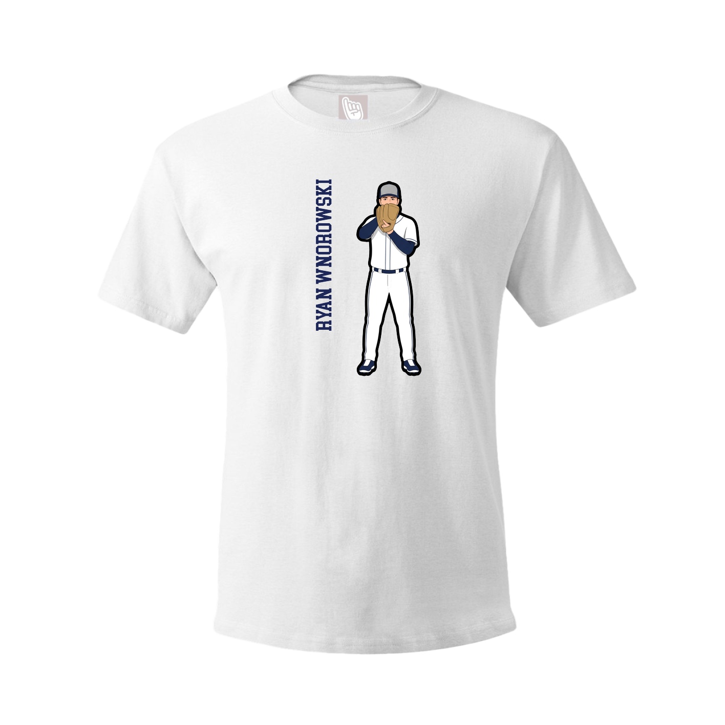 Tee — Name Vertical in White
